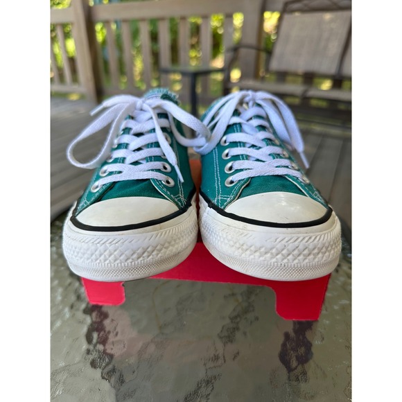 Converse All‎ Star Low Top Teal Green Sneakers Canvas Shoes Womens 7 Mens 5 - Picture 5 of 9